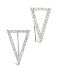 Sterling Silver Janine CZ Geometric Crawler Earrings - Sterling Forever