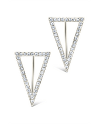 Sterling Silver Janine CZ Geometric Crawler Earrings - Sterling Forever