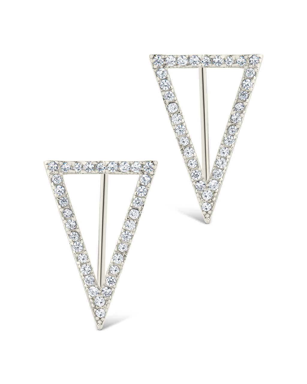 Sterling Silver Janine CZ Geometric Crawler Earrings - Sterling Forever