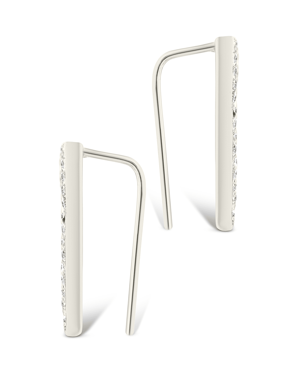 Sterling Silver Janine CZ Geometric Crawler Earrings - Sterling Forever
