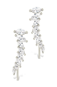 Sterling Silver Skye CZ Threader Crawler Earrings - Sterling Forever