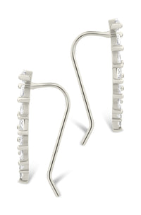 Sterling Silver Skye CZ Threader Crawler Earrings - Sterling Forever