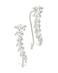 Sterling Silver Skye CZ Threader Crawler Earrings - Sterling Forever