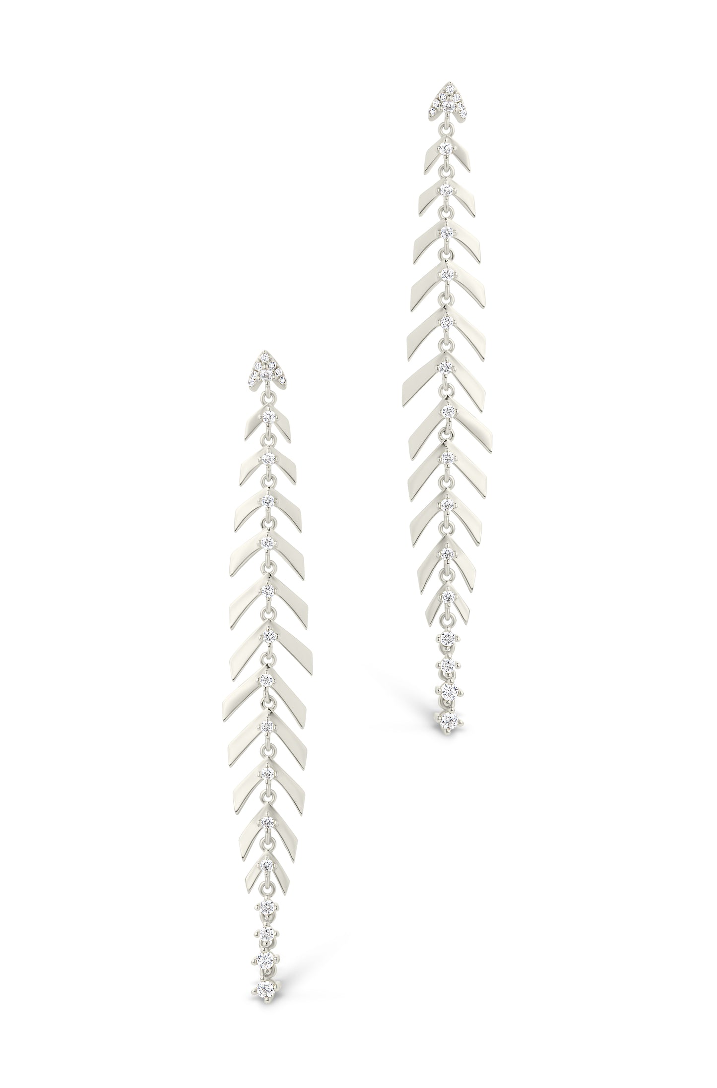 Gemma CZ Studded Dangle Earrings