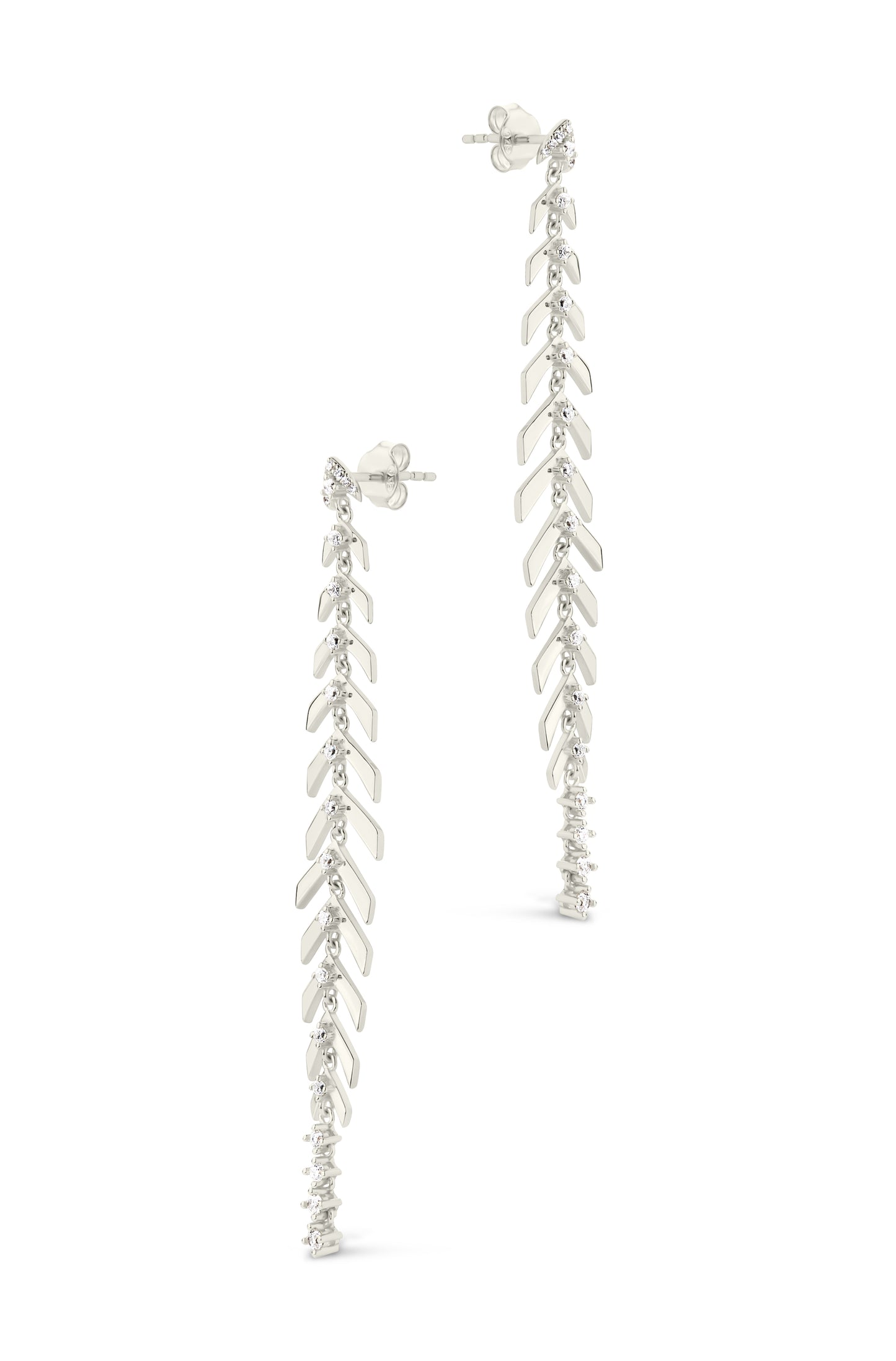 Gemma CZ Studded Dangle Earrings