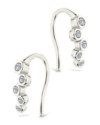 Sterling Silver Talia CZ Bezel Crawler Earrings - Sterling Forever