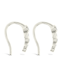 Sterling Silver Talia CZ Bezel Crawler Earrings - Sterling Forever