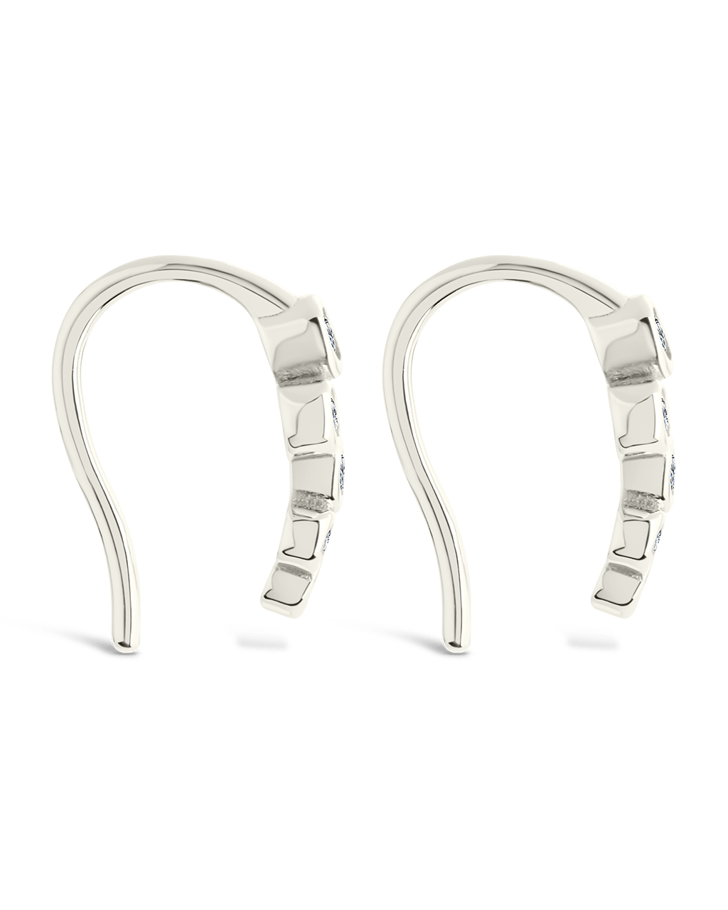 Sterling Silver Talia CZ Bezel Crawler Earrings - Sterling Forever