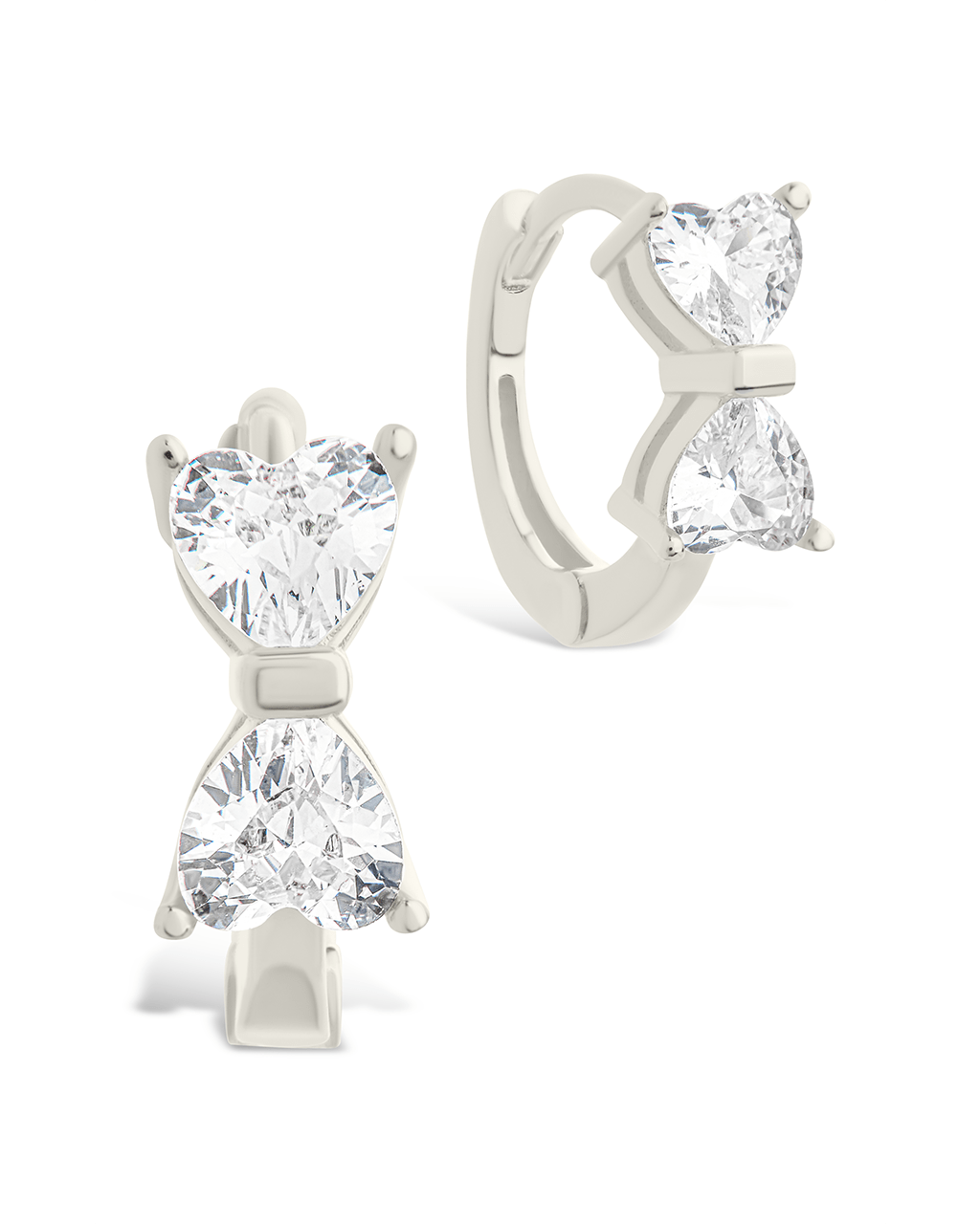 Sterling Silver Ravenna CZ Micro Hoop Earrings - Sterling Forever