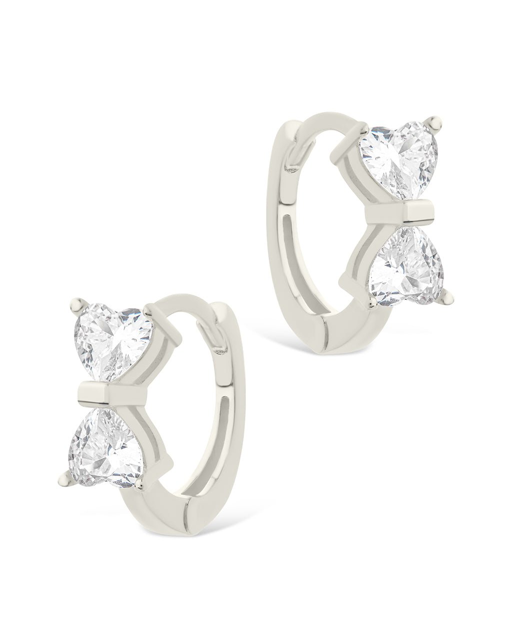 Sterling Silver Ravenna CZ Micro Hoop Earrings - Sterling Forever