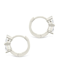 Sterling Silver Ravenna CZ Micro Hoop Earrings - Sterling Forever