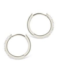 Sterling Silver Henley CZ Baguette Micro Hoop Earrings - Sterling Forever