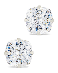 Sterling Silver Cushion Cut Prong Set Stud Earrings - Sterling Forever
