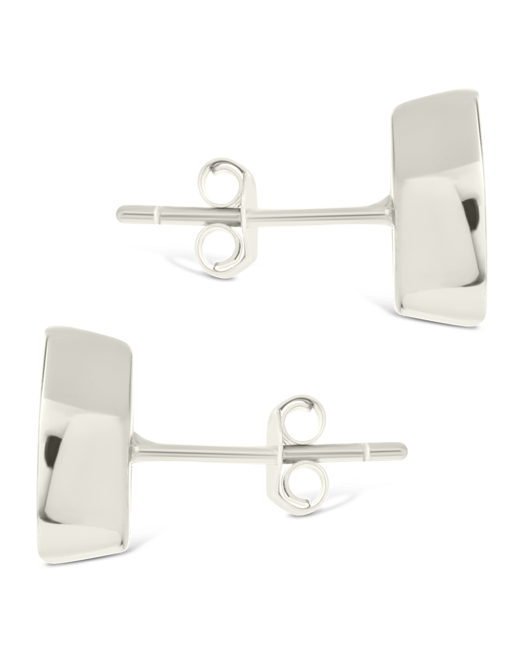 Sterling Silver Marquise Cut Bezel Set Stud Earrings - Sterling Forever