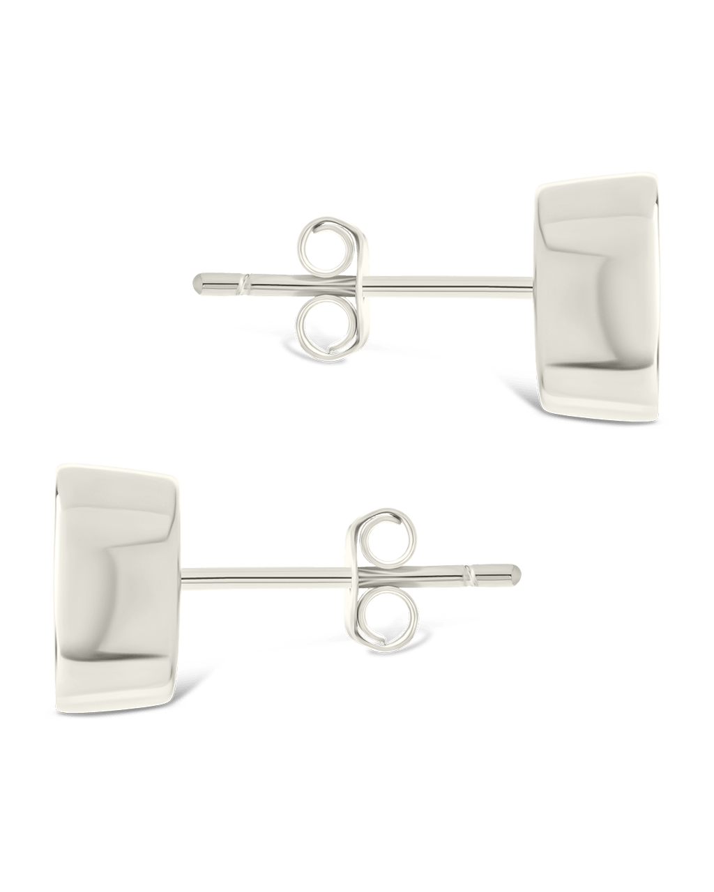 Sterling Silver Oval Cut Bezel Set Stud Earrings - Sterling Forever