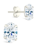 Sterling Silver Oval Cut Prong Set Stud Earrings - Sterling Forever