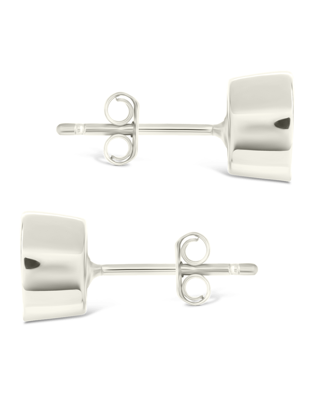 Sterling Silver Round Cut Bezel Set Stud Earrings - Sterling Forever