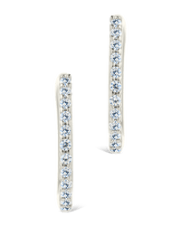 Sterling Silver Pave CZ Micro Hoops - Sterling Forever