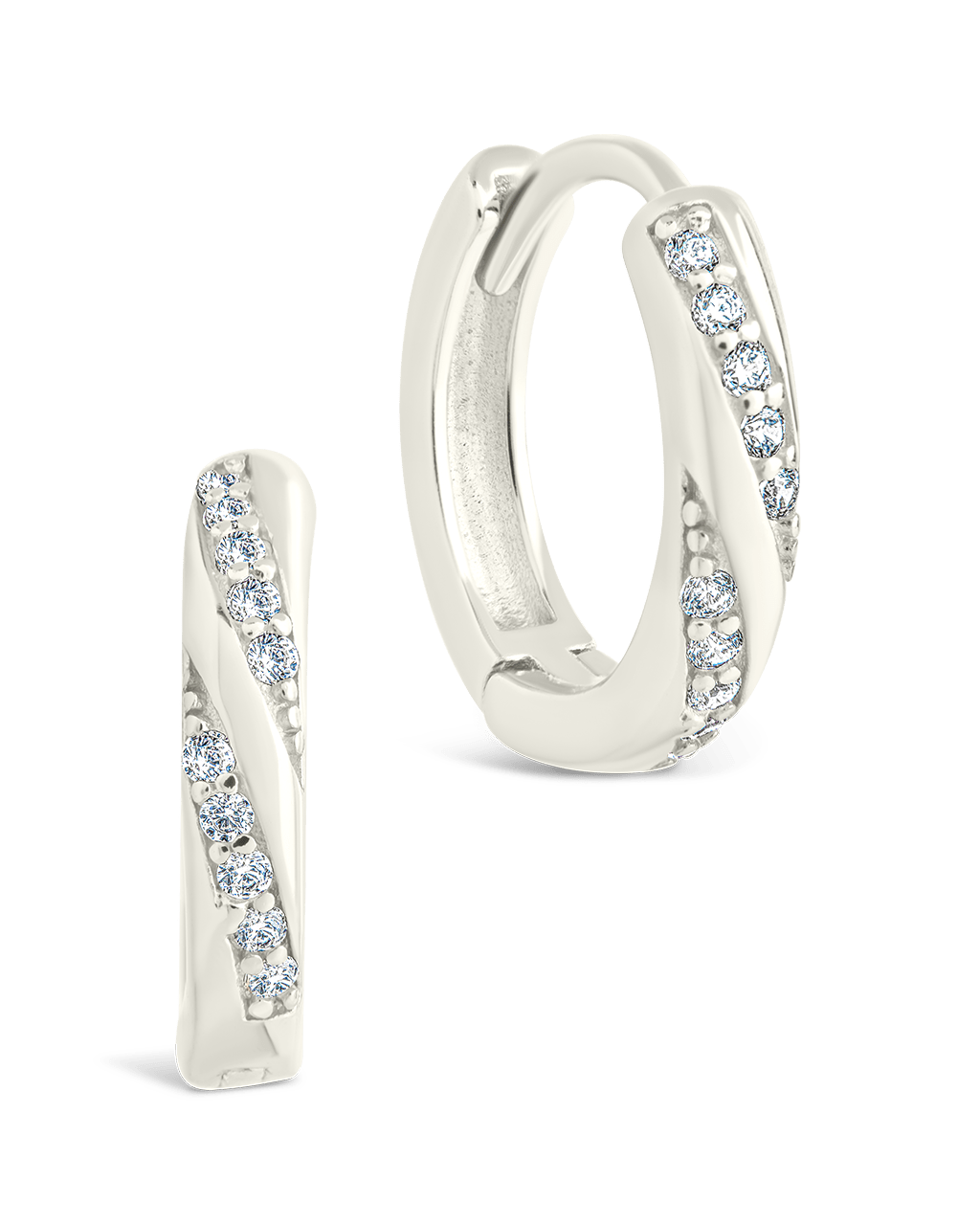 Sterling Silver Adelise Micro Hoops - Sterling Forever