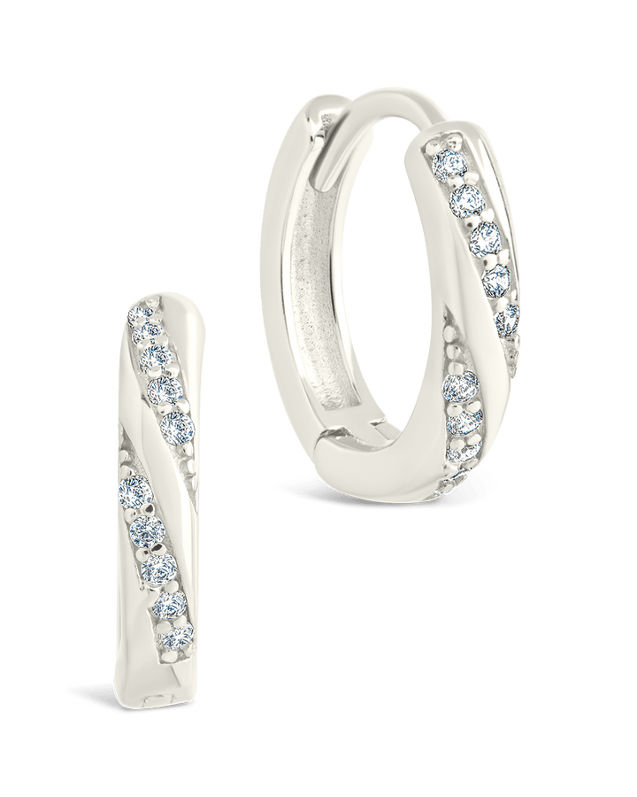 Sterling Silver Adelise Micro Hoops