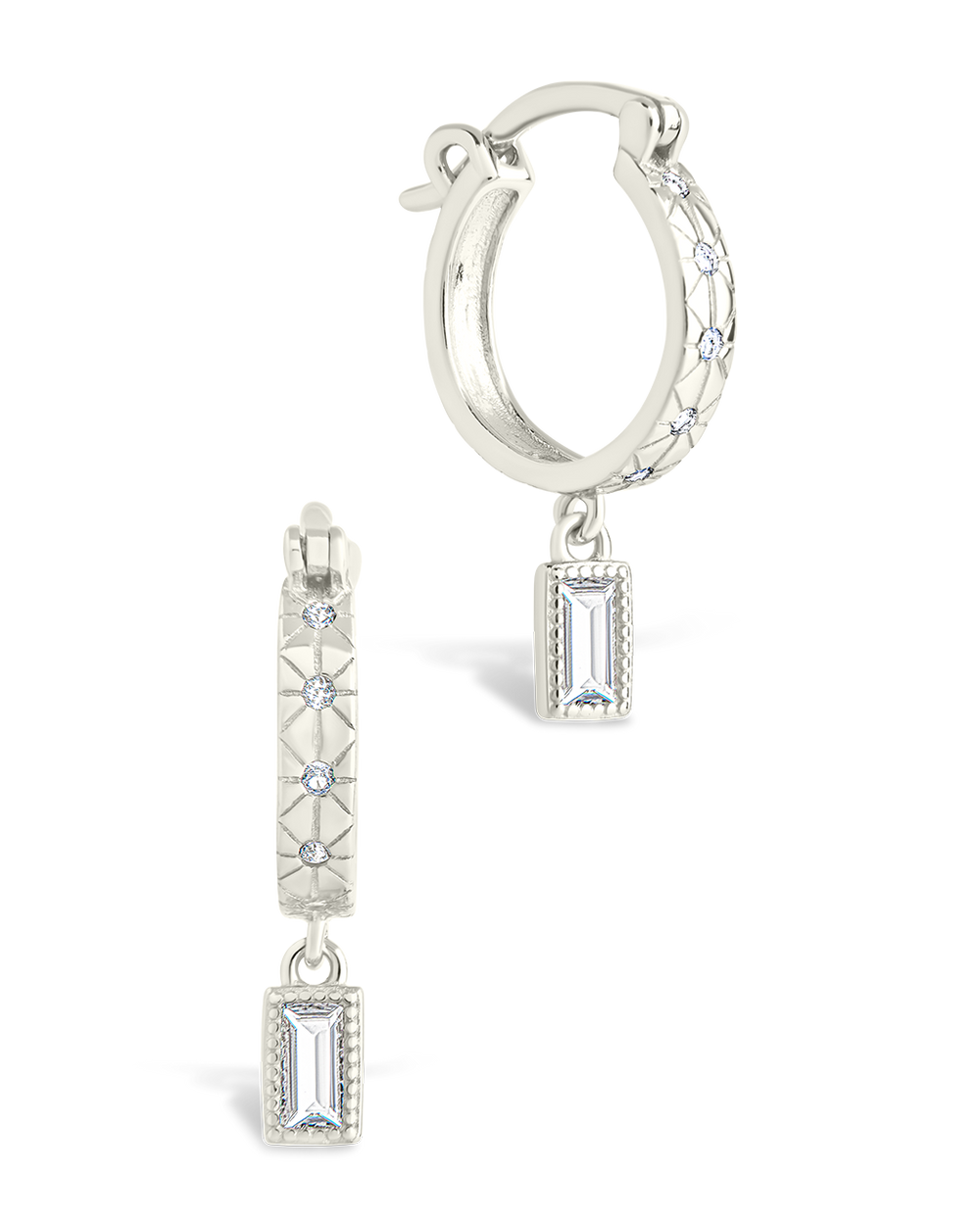 Sterling Silver Oaklyn Micro Hoops