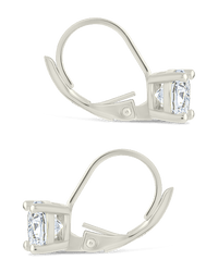 Sterling Silver Round Cut French Clip Earrings - Sterling Forever
