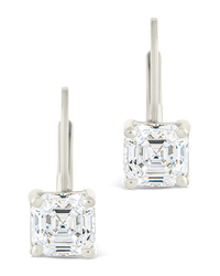 Sterling Silver Princess Cut French Clip Earrings - Sterling Forever