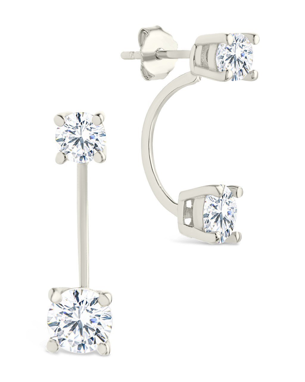 Sterling Silver Brilliant Cut Duo Jackets - Sterling Forever