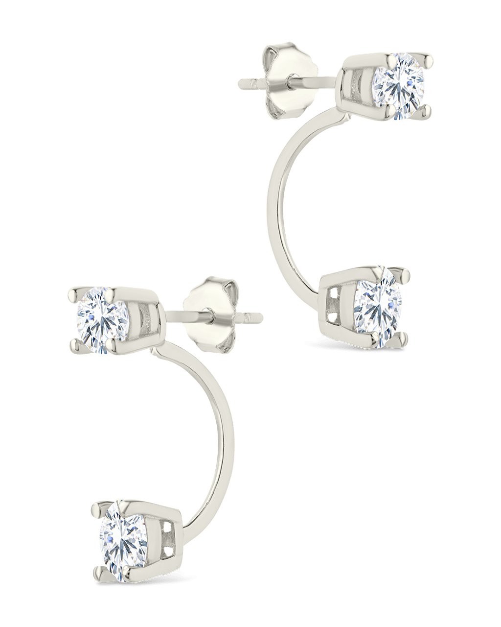 Sterling Silver Brilliant Cut Duo Jackets - Sterling Forever