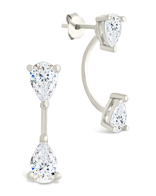 Sterling Silver Pear Cut Duo Jackets