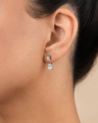 Sterling Silver Emerald Cut Duo Jackets - Sterling Forever