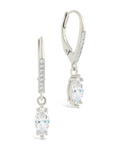 Sterling Silver Allegra Marquise Cut CZ French Clip Earrings - Sterling Forever