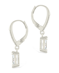 Sterling Silver Allegra Marquise Cut CZ French Clip Earrings - Sterling Forever