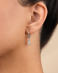 Sterling Silver Allegra Marquise Cut CZ French Clip Earrings - Sterling Forever