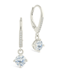 Sterling Silver Matilda Brilliant Cut CZ French Clip Earrings - Sterling Forever