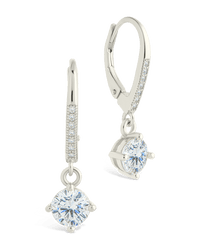Sterling Silver Matilda Brilliant Cut CZ French Clip Earrings - Sterling Forever
