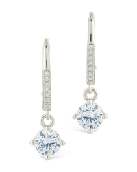 Sterling Silver Matilda Brilliant Cut CZ French Clip Earrings - Sterling Forever