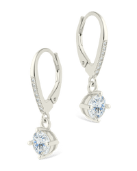 Sterling Silver Matilda Brilliant Cut CZ French Clip Earrings - Sterling Forever