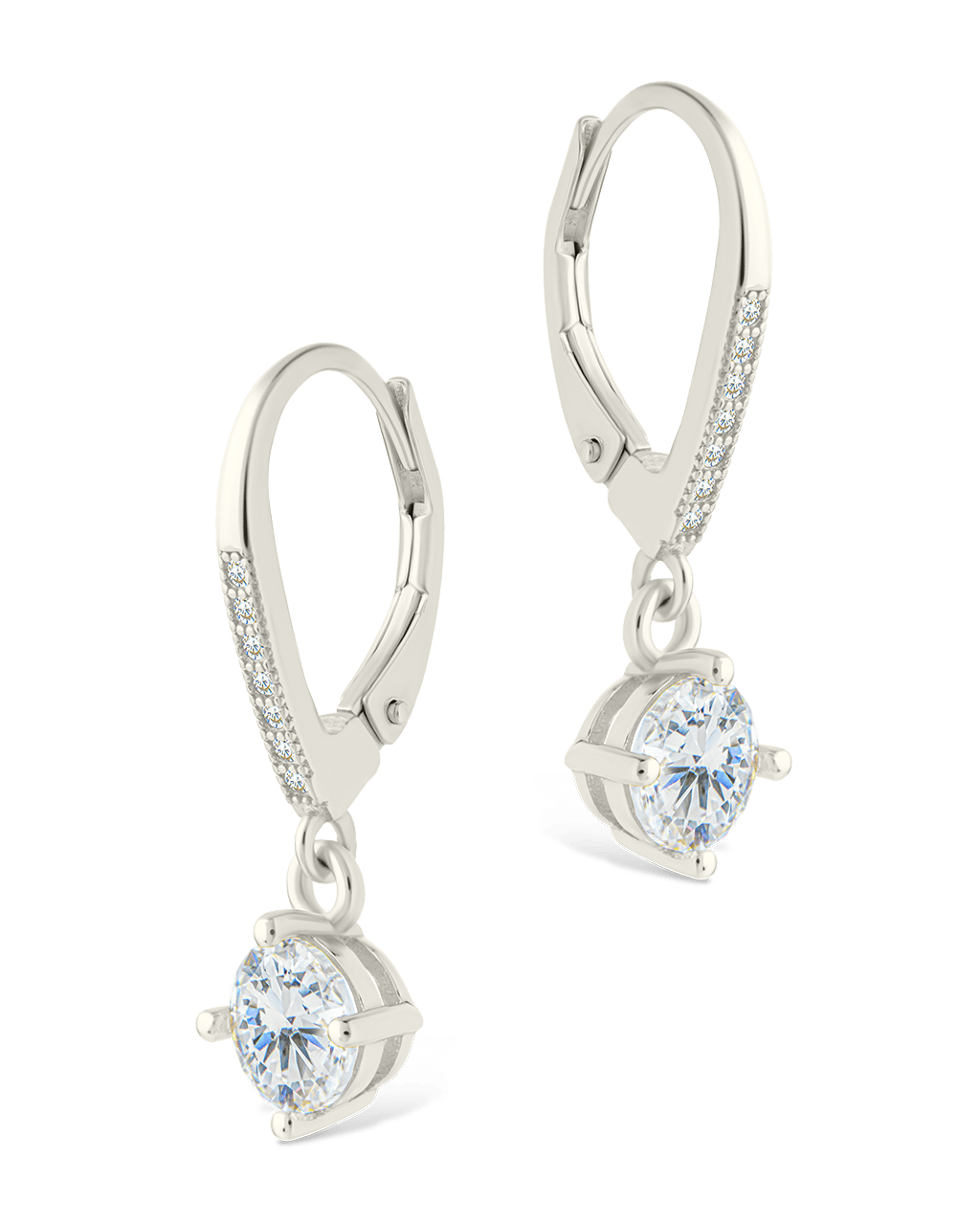 Sterling Silver Matilda Brilliant Cut CZ French Clip Earrings - Sterling Forever