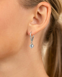 Sterling Silver Matilda Brilliant Cut CZ French Clip Earrings - Sterling Forever