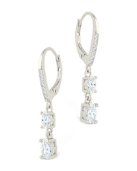 Sterling Silver Liesel Oval Cut CZ French Clip Earrings - Sterling Forever