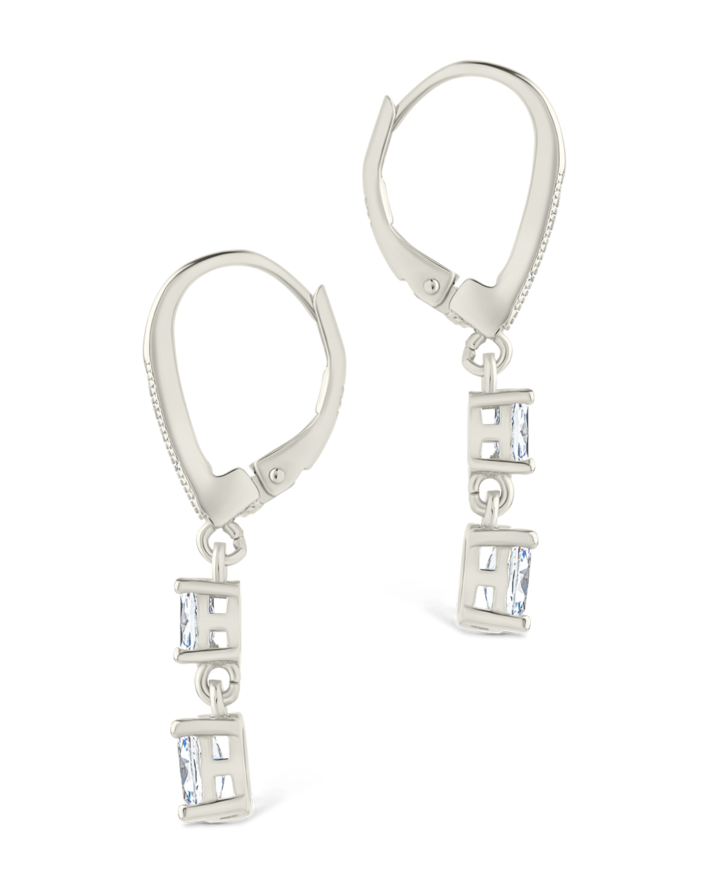 Sterling Silver Liesel Oval Cut CZ French Clip Earrings - Sterling Forever