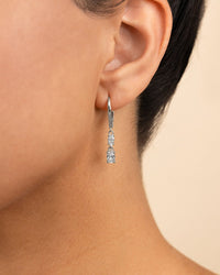 Sterling Silver Liesel Oval Cut CZ French Clip Earrings - Sterling Forever