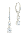 Sterling Silver Magdalena Brilliant Cut CZ French Clip Earrings - Sterling Forever