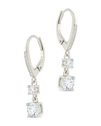 Sterling Silver Magdalena Brilliant Cut CZ French Clip Earrings - Sterling Forever