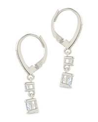 Sterling Silver Magdalena Brilliant Cut CZ French Clip Earrings - Sterling Forever
