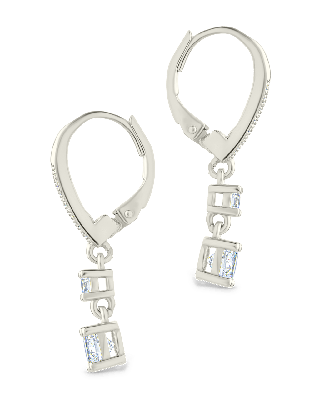 Sterling Silver Magdalena Brilliant Cut CZ French Clip Earrings - Sterling Forever