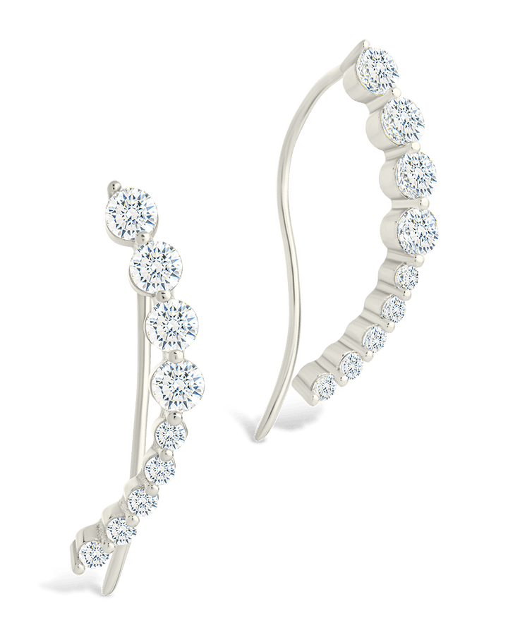 Sterling Silver Brilliant Round CZ Crawlers