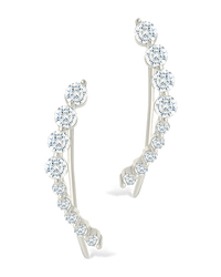 Sterling Silver Brilliant Round CZ Crawlers - Sterling Forever