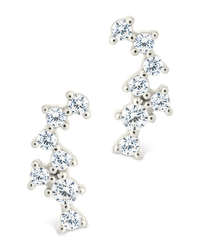 Sterling Silver Round Cut Cluster CZ Crawlers - Sterling Forever